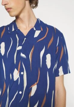 Pier One Contemporary Art Regular Resort- Shirt - Blue -Boutique Fashion Men's Discount Store a0518d679d4f43c280b131d270852c8b