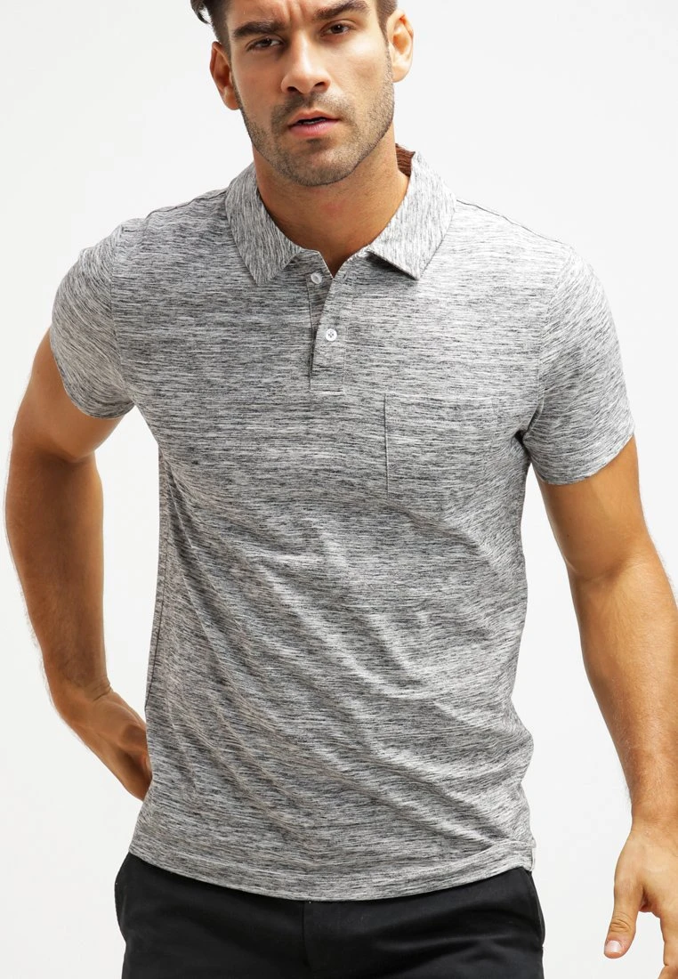 Pier One Polo Shirt - Grey Melange 1 Pier One Polo Shirt - Grey Melange