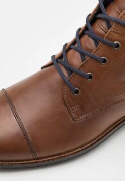 Pier One Leather - Lace-Up Ankle Boots - Cognac -Boutique Fashion Men's Discount Store a41644e556154fdc8a8a3342115f0f6a