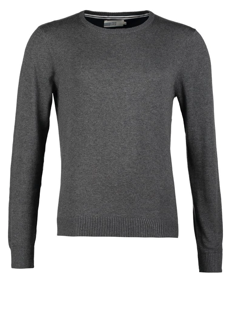 Pier One Basic Crewneck - Jumper - Dark Grey Melange 5 Pier One Basic Crewneck - Jumper - Dark Grey Melange - Image 5