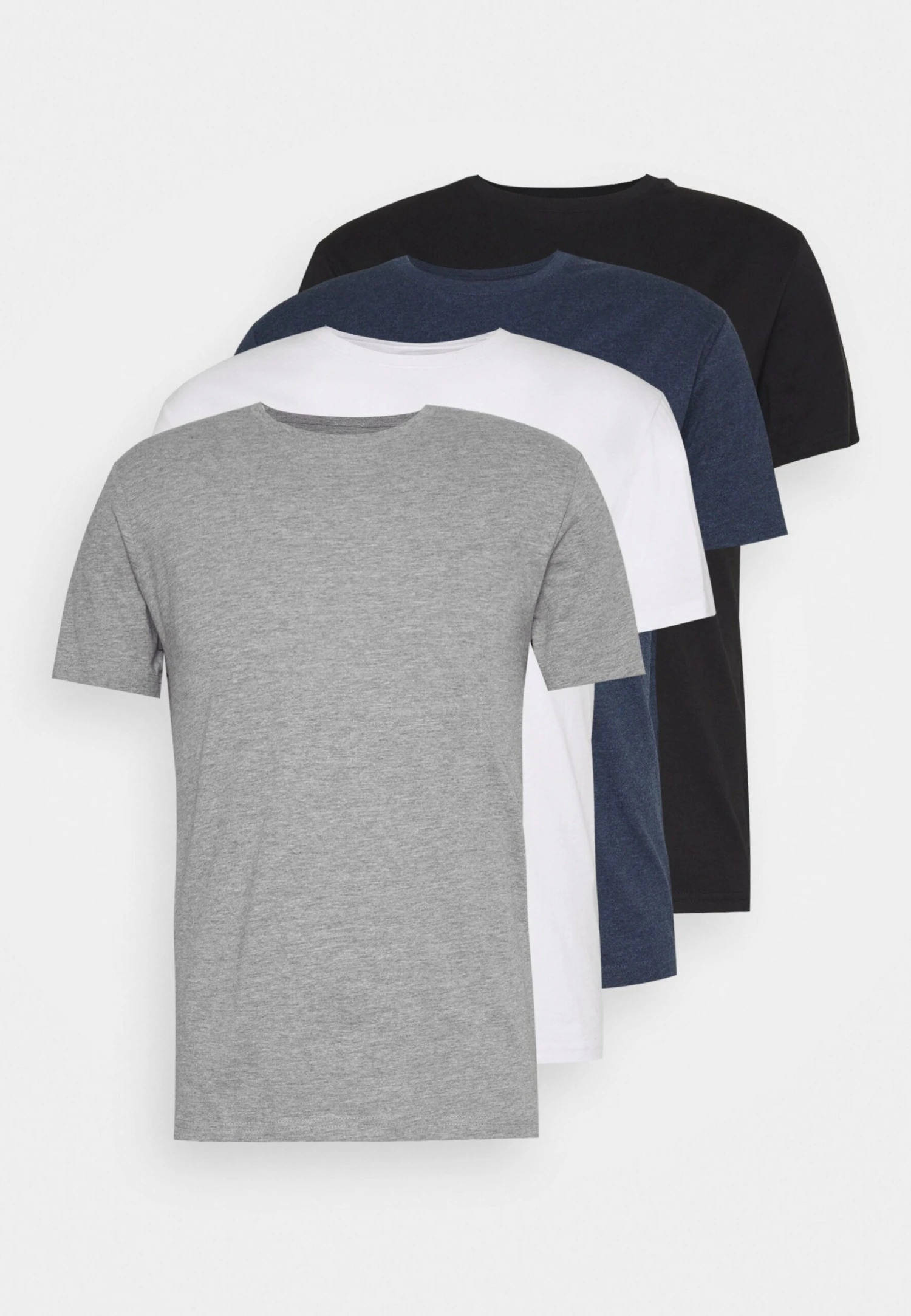 Pier One 4 Pack - Basic T-Shirt - Black/White/Blue 4 Pier One 4 Pack - Basic T-Shirt - Black/White/Blue - Image 4