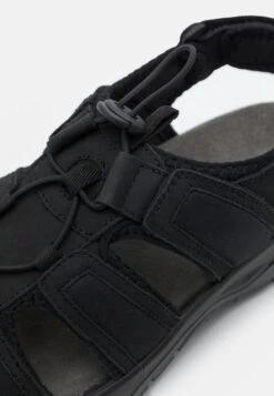 Pier One Leather - Walking Sandals - Black -Boutique Fashion Men's Discount Store ab894321bfec480fbf3db5c6bf0d1f1f