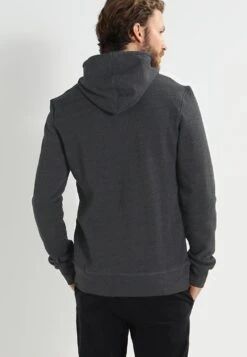 Pier One Zip-Up Sweatshirt - Black Melange -Boutique Fashion Men's Discount Store ad2b2b24b02a47f29e0ecbd4c2ee6d85