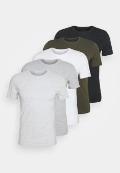 Pier One 5 Pack - Basic T-Shirt - Black/White/Light Grey 17 Pier One 5 Pack - Basic T-Shirt - Black/White/Light Grey -Boutique Fashion Men's Discount Store af2e3648ccfd4b198cd51d1c4b807340