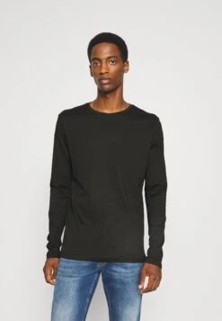 Pier One 2 Pack - Long Sleeved Top - Dark Grey/Black -Boutique Fashion Men's Discount Store b25520fc0e0843ca893db09a1178425b