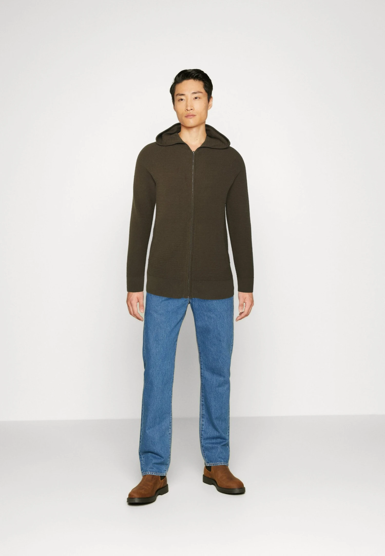 Pier One Cardigan - Olive 2 Pier One Cardigan - Olive - Image 2