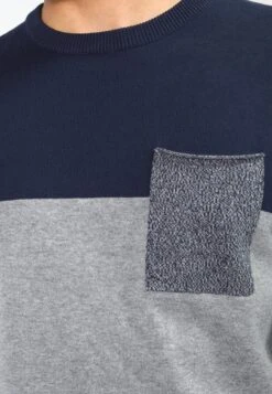 Pier One Jumper - Mottled Grey/Dark Blue -Boutique Fashion Men's Discount Store b51d28df5cec40f7a79a845aa9bf0c6b