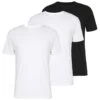 Pier One 3 Pack - Basic T-Shirt -Black/ White
