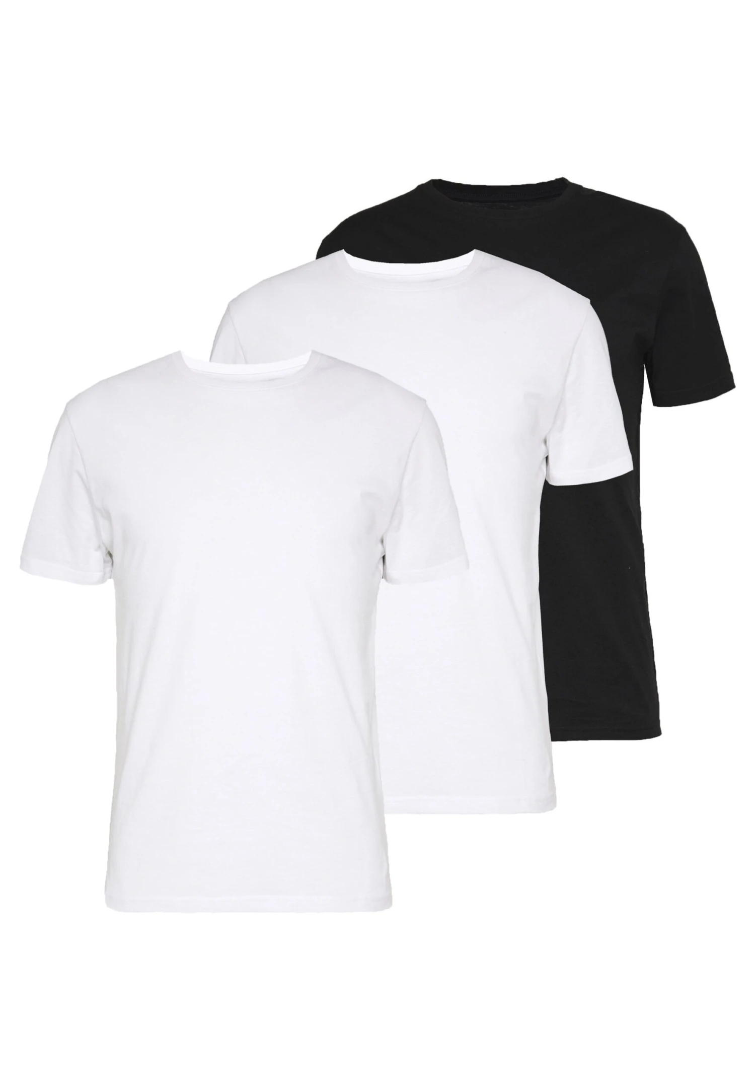 Pier One 3 Pack - Basic T-Shirt -Black/ White 1 Pier One 3 Pack - Basic T-Shirt -Black/ White