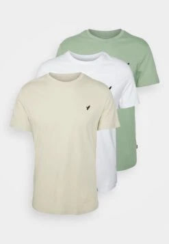 Pier One Birdie - Basic T-Shirt - White/Off-White/Green