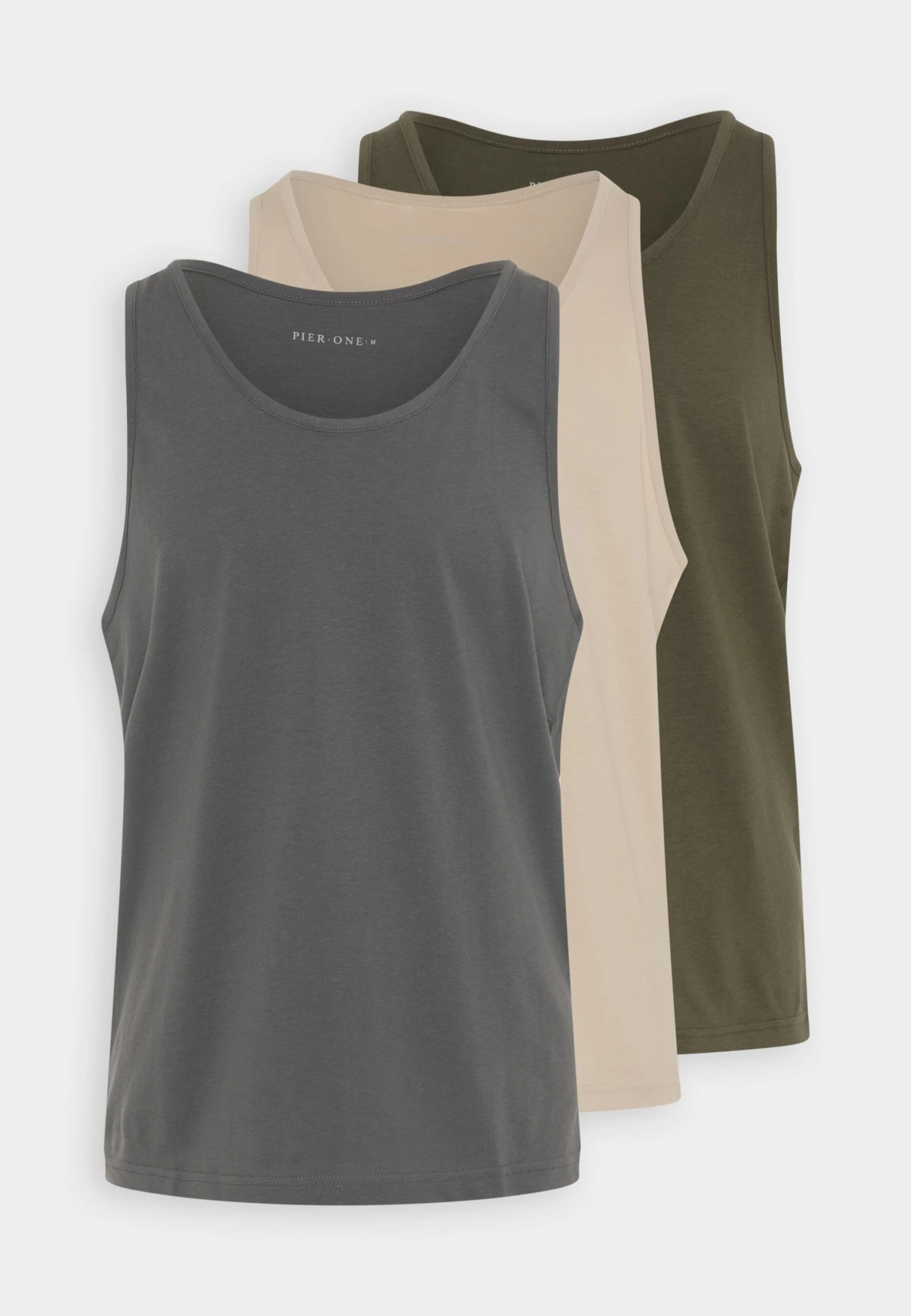 Pier One 3 Pack - Top - Olive/Off-White/Stone 6 Pier One 3 Pack - Top - Olive/Off-White/Stone - Image 6