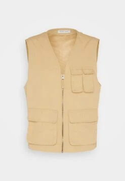 Pier One Waistcoat - Tan -Boutique Fashion Men's Discount Store bea11cf259644319acacea296c66fde9