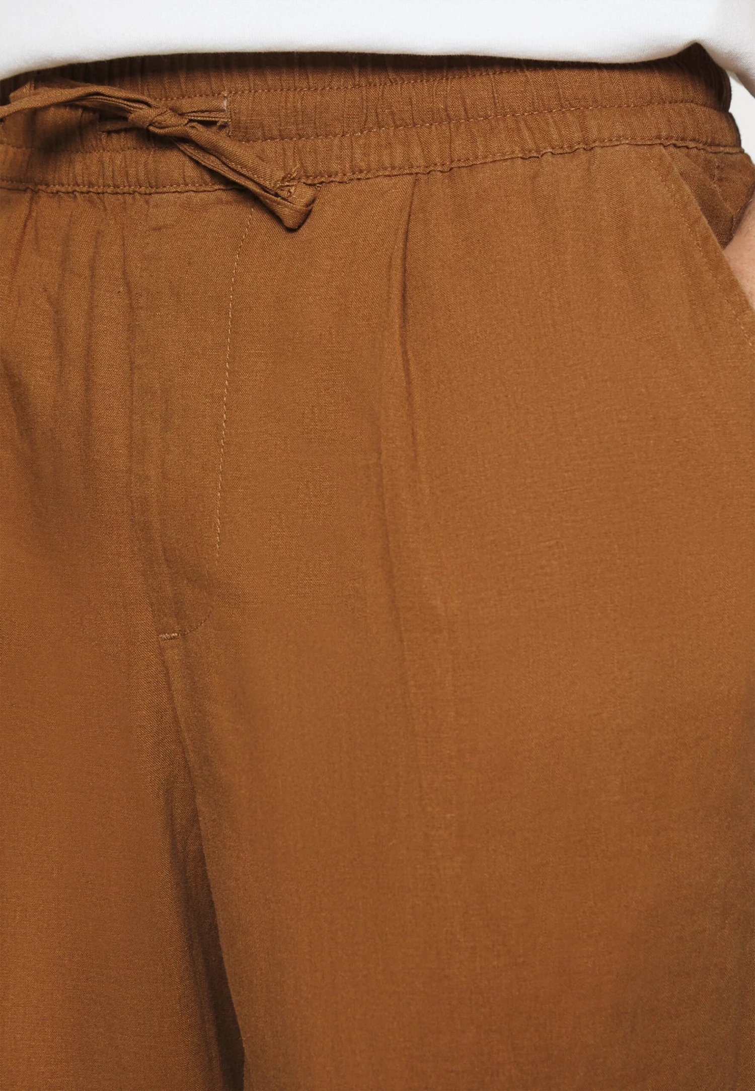 Pier One Drawcord Trousers Linen Blend - Trousers - Brown 5 Pier One Drawcord Trousers Linen Blend - Trousers - Brown - Image 5