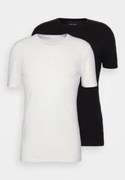 Pier One Slim Fit Ribbed T-Shirt 2 Pack - Basic T-Shirt - White/Black 10 Pier One Slim Fit Ribbed T-Shirt 2 Pack - Basic T-Shirt - White/Black -Boutique Fashion Men's Discount Store bfa677da41c14e1ebbe1df5382fc7cd3