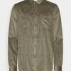 Pier One Corduroy Overshirt - Shirt - Khaki