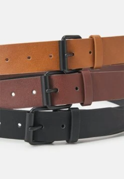 Pier One 3 Pack Unisex - Belt - Black/Brown/Cognac -Boutique Fashion Men's Discount Store c51602dbb07442f1950726d800e6e752