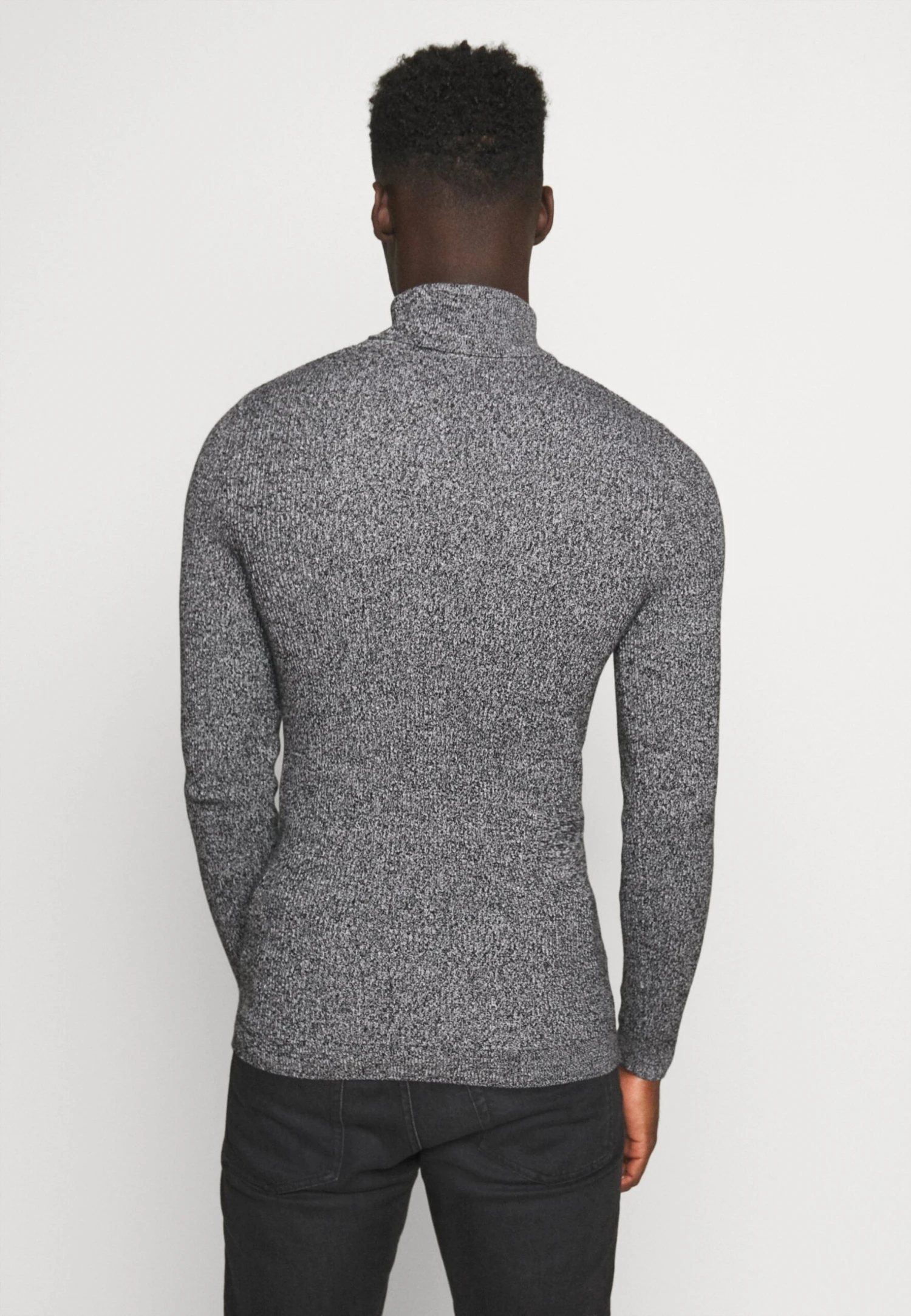 Pier One Muscle Fit Turtle - Jumper - Mottled Grey 3 Pier One Muscle Fit Turtle - Jumper - Mottled Grey - Image 3
