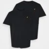 Pier One 2 Pack - Basic T-Shirt - Black/Black