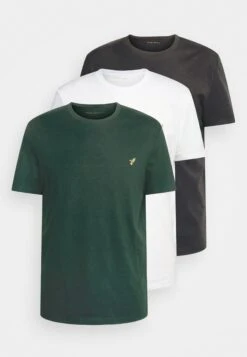 Pier One 3 Pack - Basic T-Shirt - White, Black, Dark Green -Boutique Fashion Men's Discount Store cb0ef94bb9d04e7684206d4a10c4d311