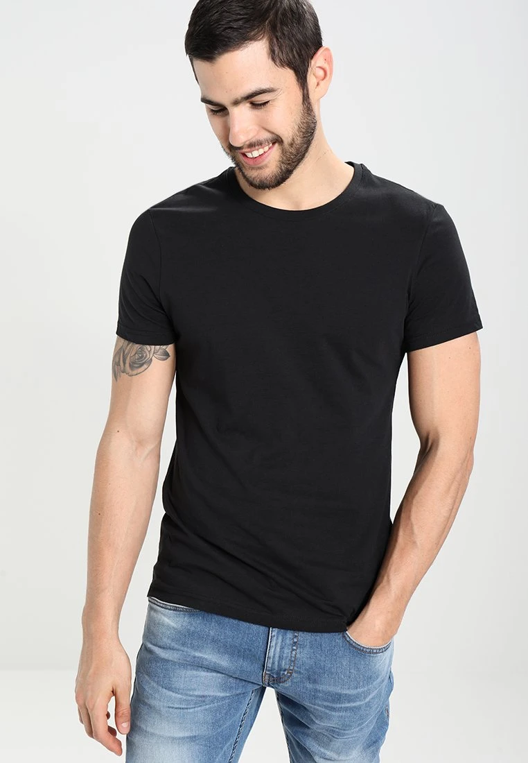 Pier One 2 Pack - Basic T-Shirt - Black 2 Pier One 2 Pack - Basic T-Shirt - Black - Image 2