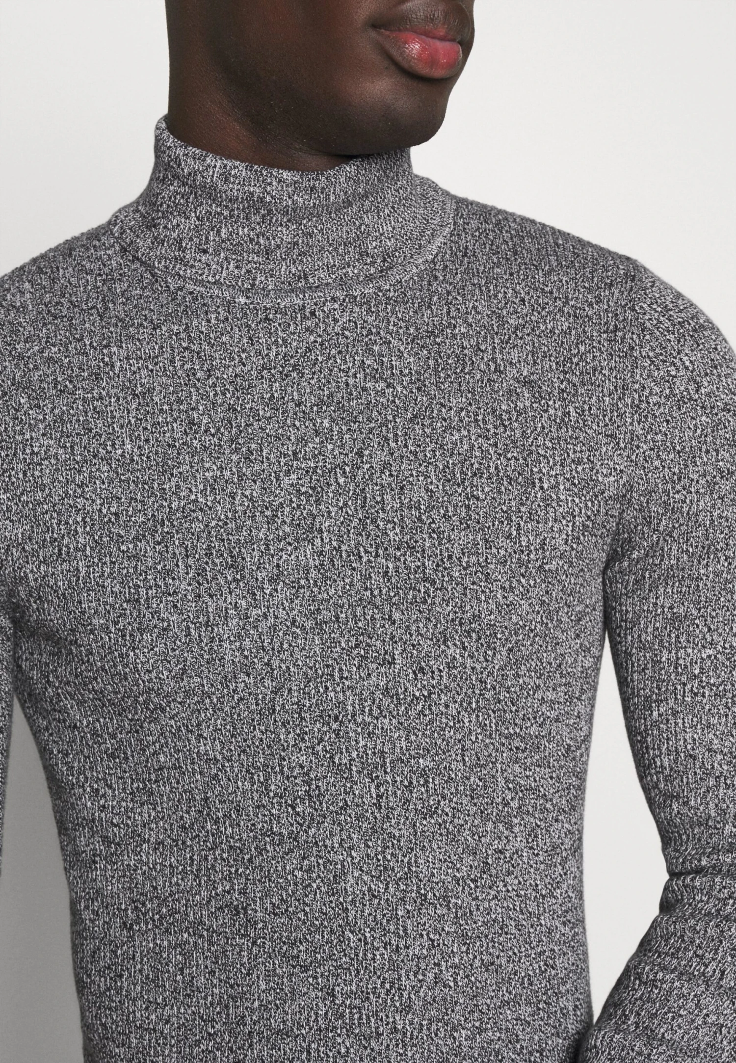 Pier One Muscle Fit Turtle - Jumper - Mottled Grey 6 Pier One Muscle Fit Turtle - Jumper - Mottled Grey - Image 6