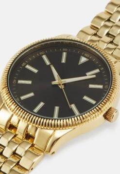 Pier One Unisex - Watch - Gold-Coloured/Black -Boutique Fashion Men's Discount Store d23f42f1687c44a89d16d89ec7b4a231