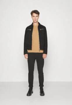 Pier One 5 Pack - Basic T-Shirt - Dark Grey/White/Light Brown