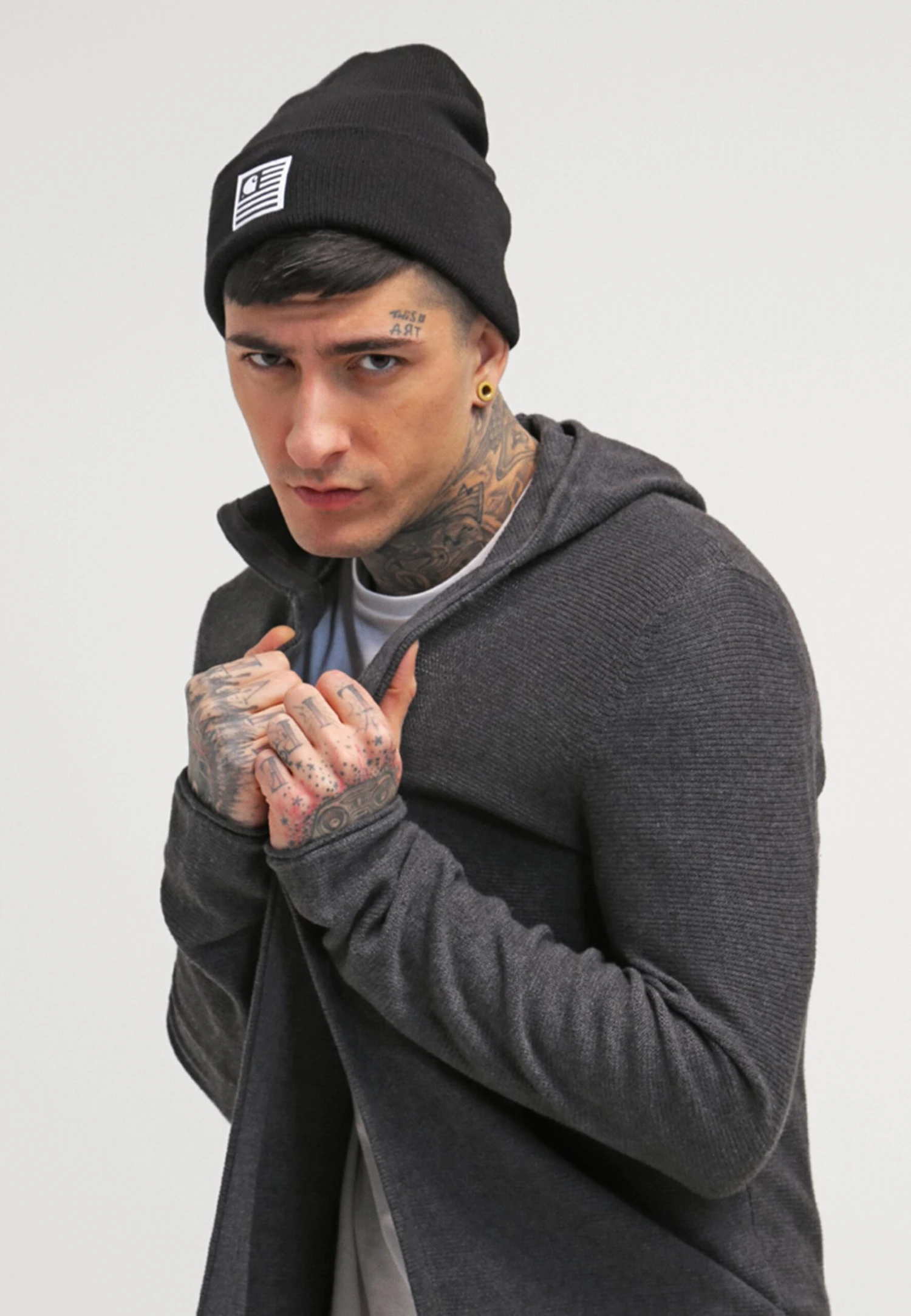 Pier One Cardigan - Mottled Dark Grey 4 Pier One Cardigan - Mottled Dark Grey - Image 4