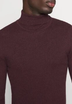 Pier One Muscle Fit Turtle - Jumper - Mottled Bordeaux -Boutique Fashion Men's Discount Store dbd172001d314cca98f5d8e3e0e885d3