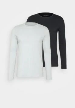 Pier One 2 Pack - Long Sleeved Top - Light Blue/Dark Blue -Boutique Fashion Men's Discount Store dc80738cde5f4337a9bcdc73cf9d8dc9