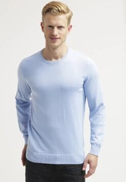 Pier One Basic Crewneck - Jumper - Light Blue