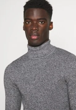 Pier One Muscle Fit Turtle - Jumper - Mottled Grey 9 Pier One Muscle Fit Turtle - Jumper - Mottled Grey -Boutique Fashion Men's Discount Store e3c882d2274c45af8a9f7df902604a5f