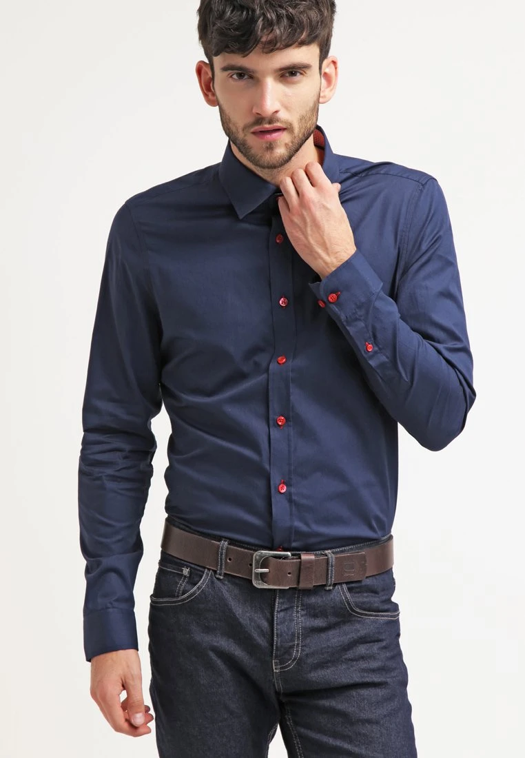 Pier One Shirt - Dark Blue/Red 1 Pier One Shirt - Dark Blue/Red