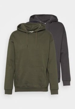 Pier One 2 Pack - Hoodie - Olive/Grey -Boutique Fashion Men's Discount Store e9b77bcede62405a96690341784f3595