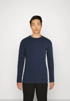 Pier One Long Sleeved Top - Light Green/Beige/Dark Blue -Boutique Fashion Men's Discount Store ecfaf74aa6da4ede9653fbbe59f615fd