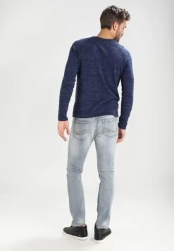 Pier One Jumper - Mottled Blue -Boutique Fashion Men's Discount Store f102315160f04eb9b3247e1b9b0d507e