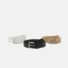 Pier One 3 Pack Unisex - Belt - Black/Beige/White