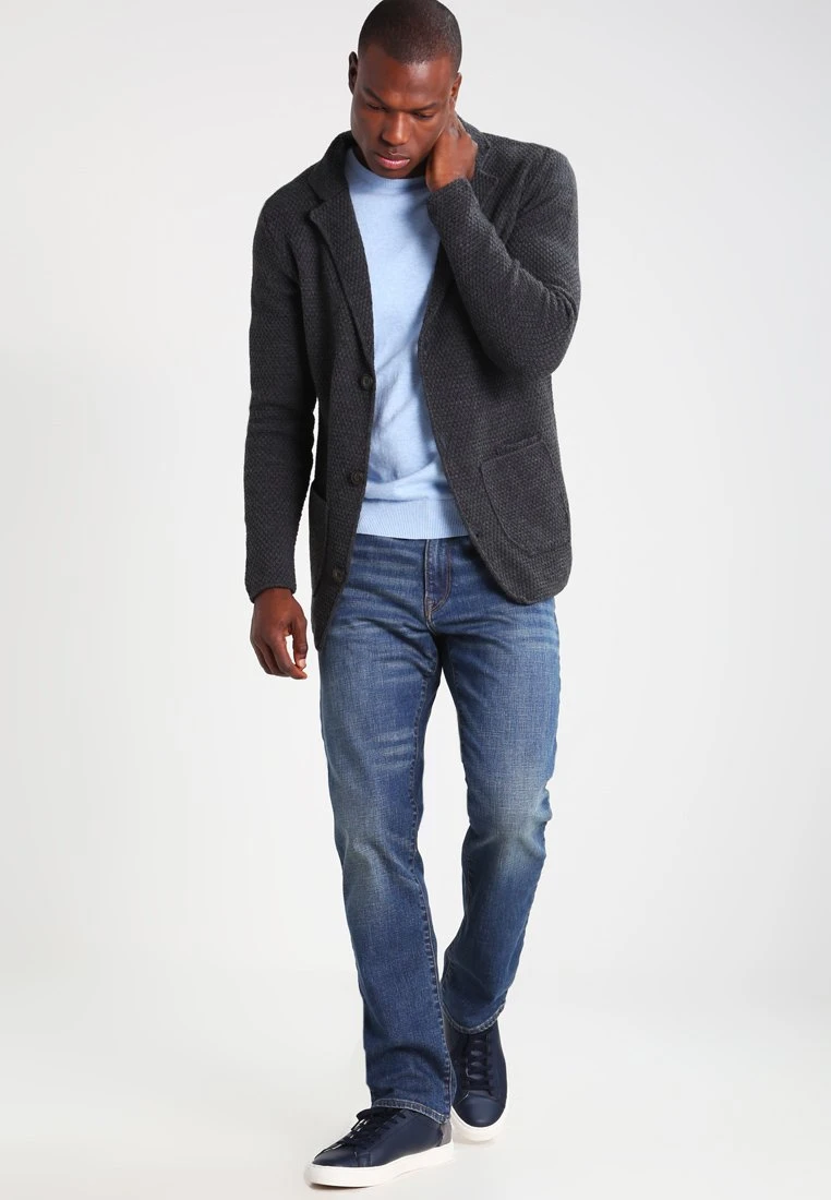 Pier One Cardigan - Mottled Dark Grey 2 Pier One Cardigan - Mottled Dark Grey - Image 2