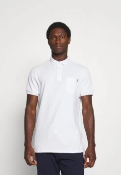 Pier One Tricolore Trim- Polo Shirt - White
