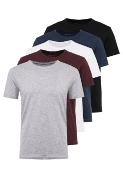 Pier One 5 Pack - Basic T-Shirt - Mottled Bordeaux/White 12 Pier One 5 Pack - Basic T-Shirt - Mottled Bordeaux/White -Boutique Fashion Men's Discount Store f3311ca65bb04406b4483c68855855c6