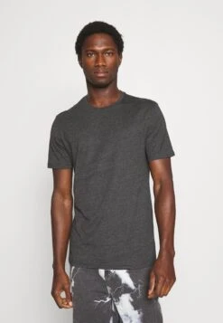 Pier One 3 Pack - Basic T-Shirt - Black/Mottled Dark Grey/Bordeaux -Boutique Fashion Men's Discount Store fbb1fa11fda54722bafd9df33f46d342